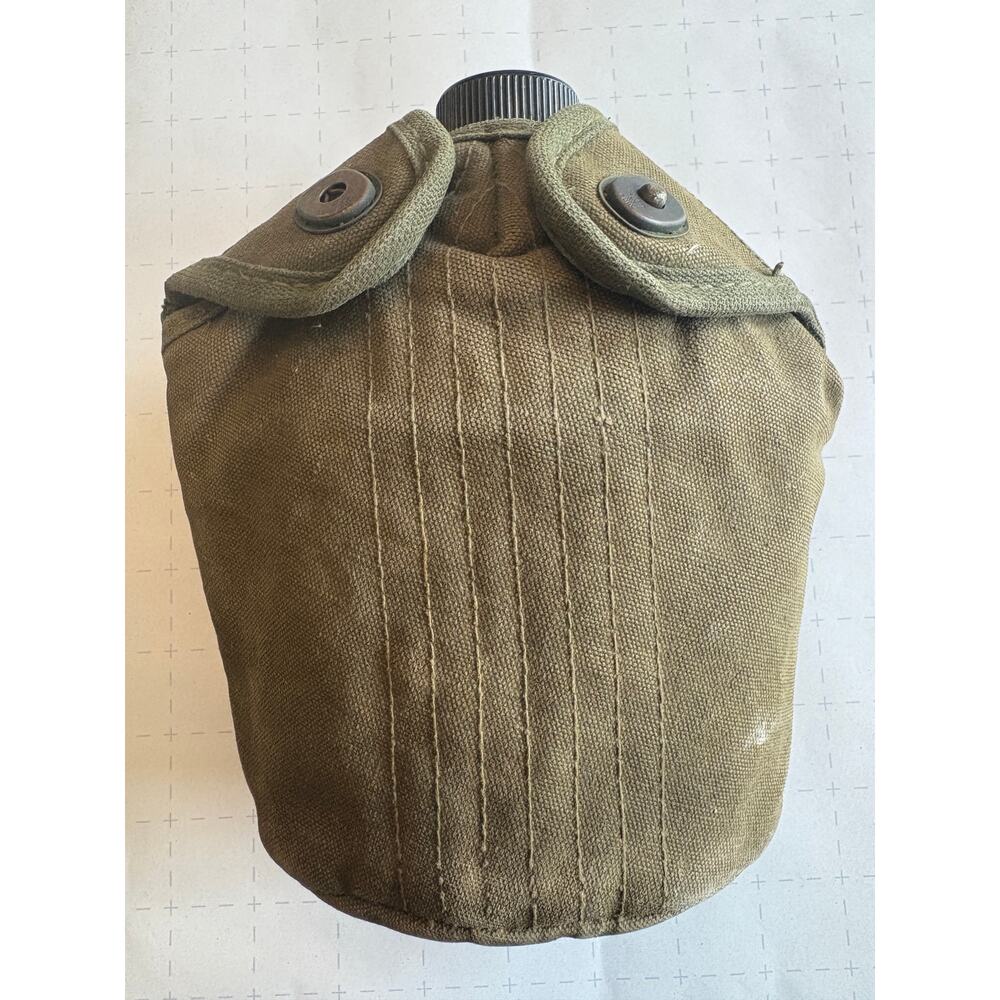 Vintage US Military Army Metal Aluminum Canteen 1945 WW2
